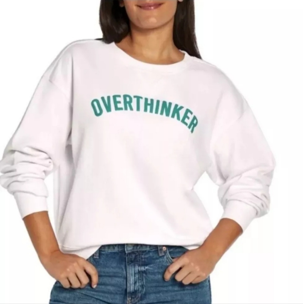 Wildfox White Crew Neck Sweater NWT Overthinker